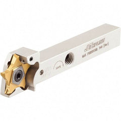 Iscar - External Thread, 0.689" Max Depth of Cut, 1.8mm Min Groove Width, 120mm OAL, Right Hand Indexable Grooving Cutoff Toolholder - 16mm Shank Height x 12mm Shank Width, TAG Insert Style, TGT Toolholder Style, Series Tang-Grip - Eagle Tool & Supply