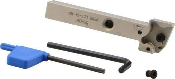 Iscar - External Thread, 0.256" Max Depth of Cut, 0.5mm Min Groove Width, 3.4" OAL, Right Hand Indexable Grooving Cutoff Toolholder - 1/2" Shank Height x 1/2" Shank Width, PENTA 24.. Insert Style, PCH Toolholder Style, Series PentaCut - Eagle Tool & Supply