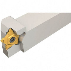 Iscar - External Thread, 0.256" Max Depth of Cut, 0.5mm Min Groove Width, 135mm OAL, Right Hand Indexable Grooving Cutoff Toolholder - 25mm Shank Height x 25mm Shank Width, PENTA 24.. Insert Style, PCH Toolholder Style, Series PentaCut - Eagle Tool & Supply