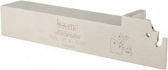 Iscar - External Thread, 1.122" Max Depth of Cut, 2.8mm Min Groove Width, 150mm OAL, Left Hand Indexable Grooving Cutoff Toolholder - 1" Shank Height x 1" Shank Width, TAG Insert Style, TGT Toolholder Style, Series Tang-Grip - Eagle Tool & Supply