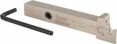 Iscar - External Thread, 0.63" Max Depth of Cut, 1.8mm Min Groove Width, 100mm OAL, Left Hand Indexable Grooving Cutoff Toolholder - 1/2" Shank Height x 1/2" Shank Width, TAG Insert Style, TGT Toolholder Style, Series Tang-Grip - Eagle Tool & Supply