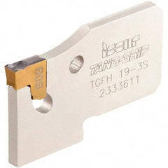 Iscar - External Thread, 0.256" Max Depth of Cut, 0.5mm Min Groove Width, 100mm OAL, Left Hand Indexable Grooving Cutoff Toolholder - 12mm Shank Height x 12mm Shank Width, PENTA 24.. Insert Style, PCH Toolholder Style, Series PentaCut - Eagle Tool & Supply