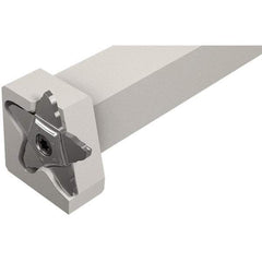 Iscar - External Thread, 0.3937" Max Depth of Cut, 1.4mm Min Groove Width, 120mm OAL, Right Hand Indexable Grooving Cutoff Toolholder - 20mm Shank Height x 20mm Shank Width, PENTA 34.. Insert Style, PCHP Toolholder Style, Series PentaCut - Eagle Tool & Supply
