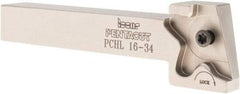 Iscar - External Thread, 0.3937" Max Depth of Cut, 1.5mm Min Groove Width, 120mm OAL, Left Hand Indexable Grooving Cutoff Toolholder - 16mm Shank Height x 16mm Shank Width, PENTA 34.. Insert Style, PCH Toolholder Style, Series PentaCut - Eagle Tool & Supply