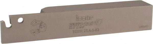 Iscar - External Thread, 1-1/2" Max Depth of Cut, 4.7mm Min Groove Width, 150.11mm OAL, Right Hand Indexable Grooving Cutoff Toolholder - 1" Shank Height x 1" Shank Width, TAG 5 Insert Style, TGT Toolholder Style, Series Tang-Grip - Eagle Tool & Supply