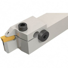 Iscar - GHD, External, Left Hand, 9mm Max Depth of Cut, 2.8 to 4mm Groove Width, Indexable Grooving Tool Holder - GI.., TIP Insert Compatibility, 25mm Shank Height, 25mm Shank Width, 140mm OAL, Through Coolant - Eagle Tool & Supply