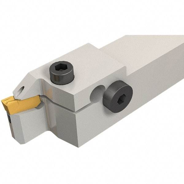 Iscar - GHD, External, Right Hand, 9mm Max Depth of Cut, 2.8 to 4mm Groove Width, Indexable Grooving Tool Holder - GI.., TIP Insert Compatibility, 25mm Shank Height, 25mm Shank Width, 140mm OAL, Through Coolant - Eagle Tool & Supply