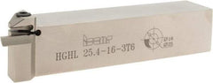 Iscar - HGH, External, Left Hand, 0.236" Max Depth of Cut, 0.118" Max Groove Width, Indexable Grooving Tool Holder - HG.. Insert Compatibility, 1" Shank Height, 1" Shank Width, 5" OAL - Eagle Tool & Supply
