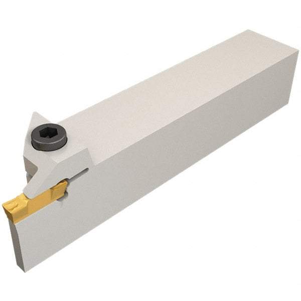 Iscar - HELI, External, Right Hand, 12mm Max Depth of Cut, 4 to 4.76mm Groove Width, Indexable Grooving Tool Holder - DG.., GRIP Insert Compatibility, 25mm Shank Height, 25mm Shank Width, 135mm OAL - Eagle Tool & Supply