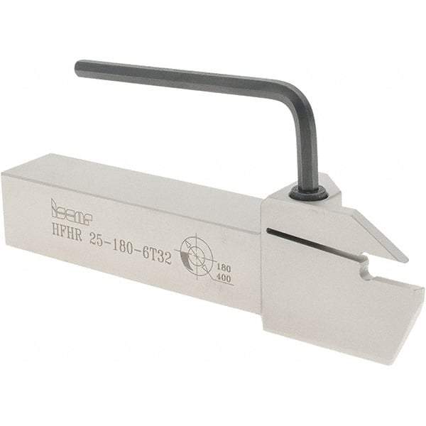 Iscar - HFH, External, Right Hand, 32mm Max Depth of Cut, 6mm Max Groove Width, Indexable Grooving Tool Holder - DGN.., GRIP, HFP.. Insert Compatibility, 25mm Shank Height, 25mm Shank Width, 150mm OAL - Eagle Tool & Supply