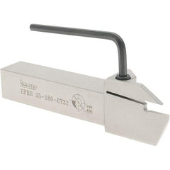 Iscar - HFH, External, Right Hand, 32mm Max Depth of Cut, 6mm Max Groove Width, Indexable Grooving Tool Holder - DGN.., GRIP, HFP.. Insert Compatibility, 25mm Shank Height, 25mm Shank Width, 150mm OAL - Eagle Tool & Supply