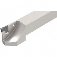 Iscar - External Thread, 1.1024" Max Depth of Cut, 2.8mm Min Groove Width, 150.5mm OAL, Left Hand Indexable Grooving Cutoff Toolholder - 25mm Shank Height x 25mm Shank Width, TAG Insert Style, TGT Toolholder Style, Series Tang-Grip - Eagle Tool & Supply