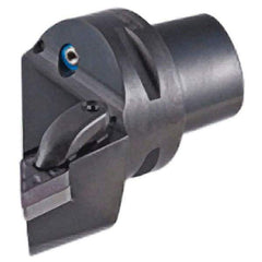 Iscar - Left Hand Cut, Size C5, DN.. Insert Compatiblity, External Modular Turning & Profiling Cutting Unit Head - 35mm Ctr to Cutting Edge, 60mm Head Length, Through Coolant, Series Isoturn - Eagle Tool & Supply