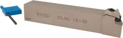 Iscar - DDJN, Left Hand Cut, 93° Lead Angle, 1" Shank Height x 1" Shank Width, Negative Rake Indexable Turning Toolholder - 6" OAL, DN.. Insert Compatibility, Series Isoturn - Eagle Tool & Supply