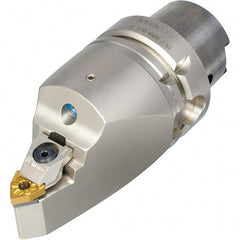 Iscar - Right Hand Cut, Size HSK A63, DN.. Insert Compatiblity, Internal or External Modular Turning & Profiling Cutting Unit Head - 25mm Ctr to Cutting Edge, 110mm Head Length, Through Coolant, Series R-Clamp - Eagle Tool & Supply