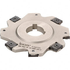 Iscar - Arbor Hole Connection, 3/16" Cutting Width, 0.7" Depth of Cut, 3" Cutter Diam, 1" Hole Diam, 10 Tooth Indexable Slotting Cutter - SDN-LN08 Toolholder, LNET Insert, Right Hand Cutting Direction - Eagle Tool & Supply