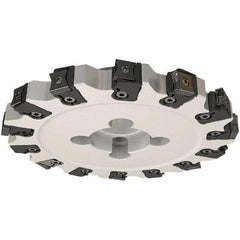 Iscar - Shell Mount B Connection, 0.744" Cutting Width, 30mm Depth of Cut, 125mm Cutter Diam, 32mm Hole Diam, 8 Tooth Indexable Slotting Cutter - FDN-CALN15 Toolholder, LNHT, LNKX, LNMT, LNMW Insert, Right Hand Cutting Direction - Eagle Tool & Supply
