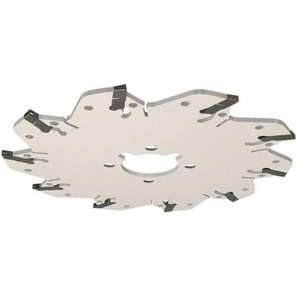 Iscar - Arbor Hole Connection, 0.132" Cutting Width, 34mm Depth of Cut, 125mm Cutter Diam, 32mm Hole Diam, 8 Tooth Indexable Slotting Cutter - GM-DG Toolholder, GIM, GIMY, GIP, GIPA Insert, Right Hand Cutting Direction - Eagle Tool & Supply