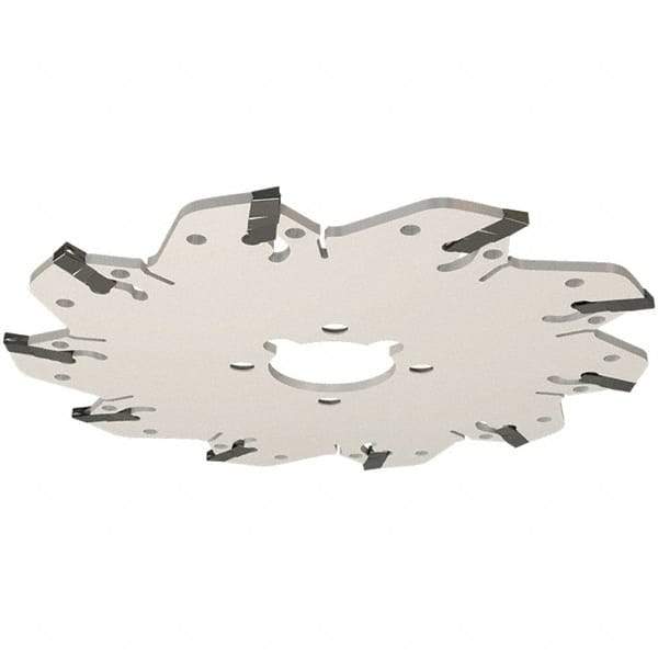 Iscar - Arbor Hole Connection, 0.106" Cutting Width, 39mm Depth of Cut, 160mm Cutter Diam, 32mm Hole Diam, 10 Tooth Indexable Slotting Cutter - GM-DG Toolholder, GIM, GIMY, GIP, GIPA Insert, Right Hand Cutting Direction - Eagle Tool & Supply