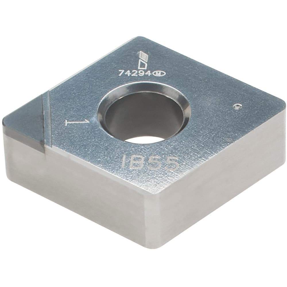 Iscar - CNMA432 T Grade IB55 CBN Turning Insert - Uncoated, 80° Diamond, 1/2" Inscr Circle, 3/16" Thick, 1/32" Corner Radius - Eagle Tool & Supply