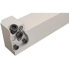 Iscar - MAH, External, Right Hand, Indexable Grooving Tool Holder - 20mm Shank Height, 20mm Shank Width, 130mm OAL, Through Coolant - Eagle Tool & Supply