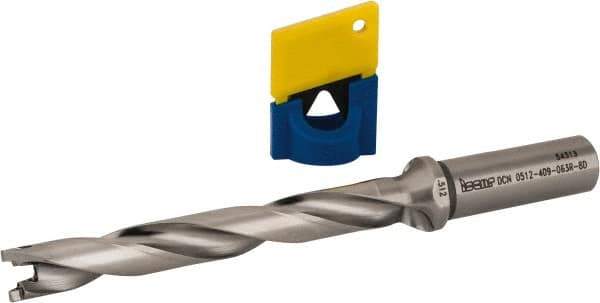 Iscar - 0.512" to 35/64" Diam, 8xD, 4.09" Max Depth, 5/8" Shank Diam, 6.68" OAL, Replaceable-Tip Drill - FCP, ICK, ICK-2M, ICM, ICN, ICP, iCP-2M Insert, 13 Seat Size, 45391018 Toolholder, Series SumoCham - Eagle Tool & Supply