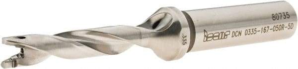 Iscar - 0.335" to 0.35" Diam, 5xD, 1.67" Max Depth, 1/2" Shank Diam, 4.05" OAL, Replaceable-Tip Drill - FCP, ICK, ICK-2M, ICM, ICN, ICP, iCP-2M Insert, 8 Seat Size, 45391273 Toolholder, Series SumoCham - Eagle Tool & Supply