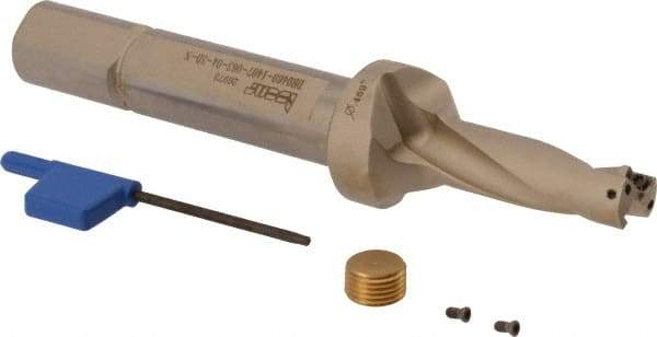 Iscar - 1.41" Max Drill Depth, 3xD, 15/32" Diam, Indexable Insert Drill - 2 Inserts, 5/8" Shank Diam, Straight Shank - Eagle Tool & Supply