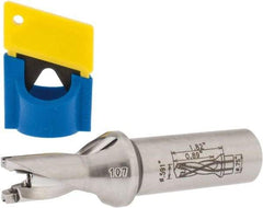Iscar - 0.591" to 5/8" Diam, 1.5xD, 0.89" Max Depth, 3/4" Shank Diam, 3.79" OAL, Replaceable-Tip Drill - FCP, ICK, ICK-2M, ICM, ICN, ICP, iCP-2M Insert, 15 Seat Size, 45391455 Toolholder, Series SumoCham - Eagle Tool & Supply