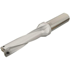 Iscar - 120mm Max Drill Depth, 4xD, 30mm Diam, Indexable Insert Drill - 2 Inserts, 32mm Shank Diam, Whistle Notch Shank - Eagle Tool & Supply