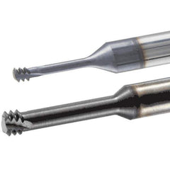 Iscar - M8x1.25 ISO, 0.2362" Cutting Diam, 3 Flute, Solid Carbide Helical Flute Thread Mill - Internal Thread, 20mm LOC, 58mm OAL, 6mm Shank Diam - Eagle Tool & Supply