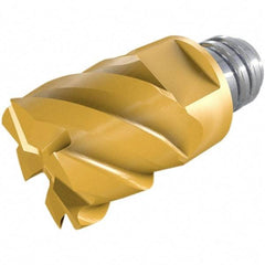 Iscar - MM EC-D Grade IC903 Carbide End Milling Tip Insert - TiAlN Finish, 8 Flutes, 5/8" Cutting Diam, 0.47" Depth of Cut, 0.8" Extension, 50° Helix - Eagle Tool & Supply