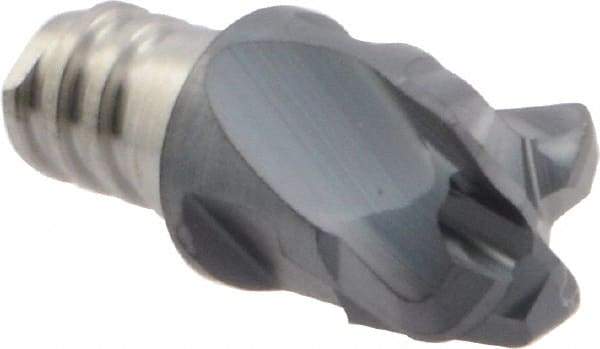 Iscar - MM EFF Grade IC903 Carbide End Milling Tip Insert - TiAlN Finish, 4 Flutes, 8mm Cutting Diam, 0.4mm Depth of Cut, 10mm Extension, 0.064" Cnr Rad - Eagle Tool & Supply