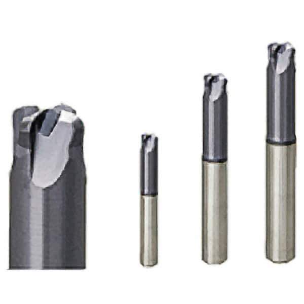 Iscar - 3/8", 4 Flute, Single End, Solid Carbide, 0.059" Corner Radius End Mill - 3" OAL, Right Hand Flute, 0.02" LOC, Right Hand Cut, 1.2" Extended Reach - Eagle Tool & Supply