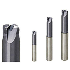 Iscar - 1/4", 4 Flute, Single End, Solid Carbide, 0.039" Corner Radius End Mill - 2-1/2" OAL, Right Hand Flute, 0.012" LOC, Right Hand Cut, 3/4" Extended Reach - Eagle Tool & Supply