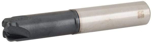 Iscar - 1/2", 4 Flute, Single End, Solid Carbide, 0.083" Corner Radius End Mill - 3" OAL, Right Hand Flute, 0.024" LOC, Right Hand Cut, 1.3" Extended Reach - Eagle Tool & Supply