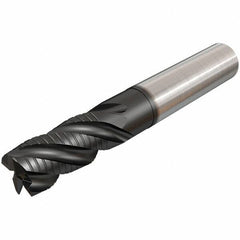 Iscar - 8mm Diam, 18mm LOC, 4 Flute Solid Carbide 45° Corner Chamfer Roughing End Mill - TiAlN Finish, 63mm OAL, 8mm Shank Diam, Single End, Extended Reach, 38° Helix - Eagle Tool & Supply