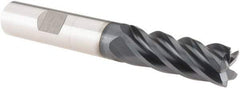 Iscar - 1/2", 5 Flute, Single End, Solid Carbide, 0.025" Corner Radius End Mill - 3-1/2" OAL, Right Hand Flute, 1-1/4" LOC, Right Hand Cut - Eagle Tool & Supply