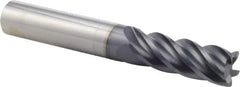 Iscar - 1/2", 5 Flute, Single End, Solid Carbide, 0.025" Corner Radius End Mill - 3-1/2" OAL, Right Hand Flute, 1-1/4" LOC, Right Hand Cut - Eagle Tool & Supply