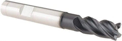 Iscar - 3/8", 4 Flute, Single End, Solid Carbide, Corner Chamfer End Mill - 3" OAL, 38° Helix, Right Hand Flute, 3/4" LOC, Right Hand Cut, 1-1/4" Extended Reach - Eagle Tool & Supply