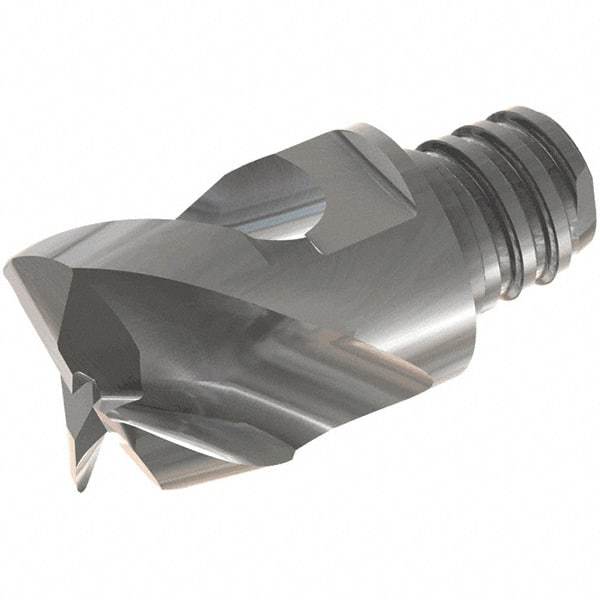 Iscar - MM EA Grade IC08 Carbide End Milling Tip Insert - Uncoated, 2 Flutes, 8mm Cutting Diam, 5mm Depth of Cut, 10mm Extension, 0.02" Cnr Rad, 45° Helix - Eagle Tool & Supply