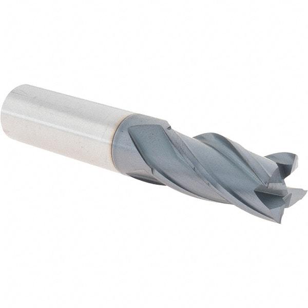 Value Collection - 5/8", 1-1/4" LOC, 5/8" Shank Diam, 3-1/2" OAL, 4 Flute, Solid Carbide Square End Mill - Single End, Uncoated, 30° Helix - Eagle Tool & Supply