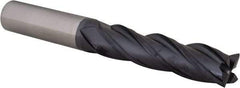 Value Collection - 1/2" Diam, 2" Length of Cut, 1/2" Shank Diam, 4" OAL, 4 Flute Solid Carbide Square End Mill - Single End, Uncoated, Spiral Flute, 30° Helix Angle, Long Length - Eagle Tool & Supply