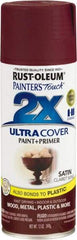 Rust-Oleum - Claret Wine, Satin, Enamel Spray Paint - 8 Sq Ft per Can, 12 oz Container, Use on Multipurpose - Eagle Tool & Supply