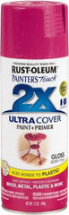 Rust-Oleum - Berry Pink, Gloss, Enamel Spray Paint - 8 to 12 Sq Ft per Can, 13 oz Container - Eagle Tool & Supply
