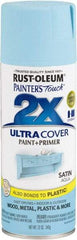 Rust-Oleum - Aqua, Satin, Enamel Spray Paint - 8 Sq Ft per Can, 12 oz Container, Use on Multipurpose - Eagle Tool & Supply