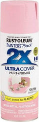 Rust-Oleum - Sweet Pea (Color), Satin, Enamel Spray Paint - 8 Sq Ft per Can, 12 oz Container, Use on Multipurpose - Eagle Tool & Supply