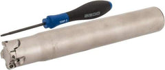 Seco - 1-1/4" Cut Diam, 0.03" Max Depth, 1-1/4" Shank Diam, Cylindrical Shank Indexable High-Feed End Mill - Screw Holding Method, LP.. 06 Insert, R217.21 Toolholder, Through Coolant - Eagle Tool & Supply