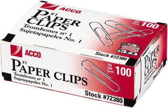 ACCO - 1-3/8" Wide Paper Fastener - Silver - Eagle Tool & Supply