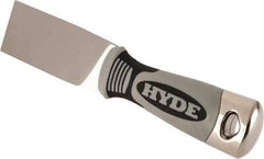 Hyde Tools - 1-1/2" Wide Stainless Steel Putty Knife - Stiff, Cushioned Grip Handle - Eagle Tool & Supply